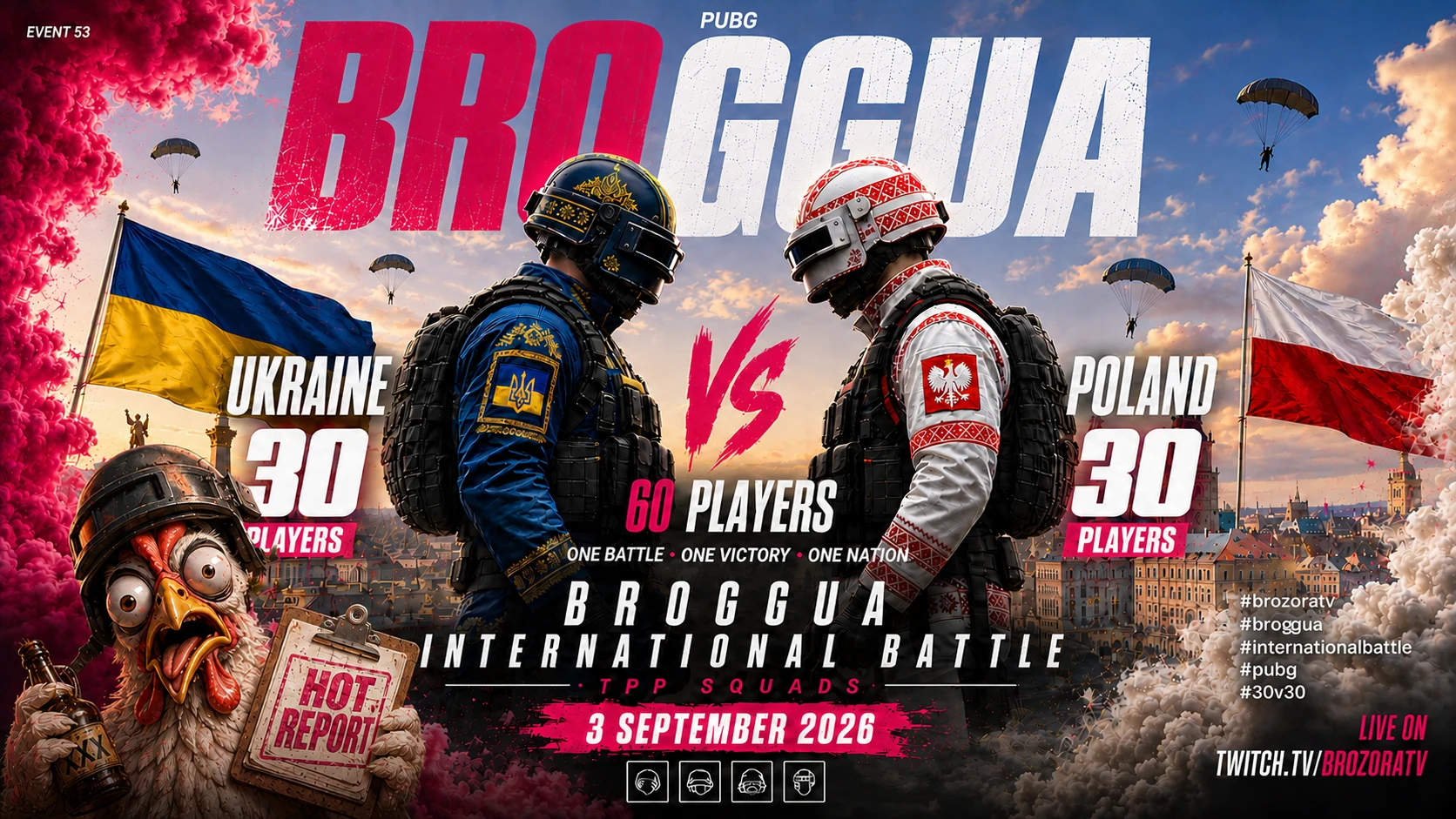 Ukraine's PUBG National Team vs Poland: roster